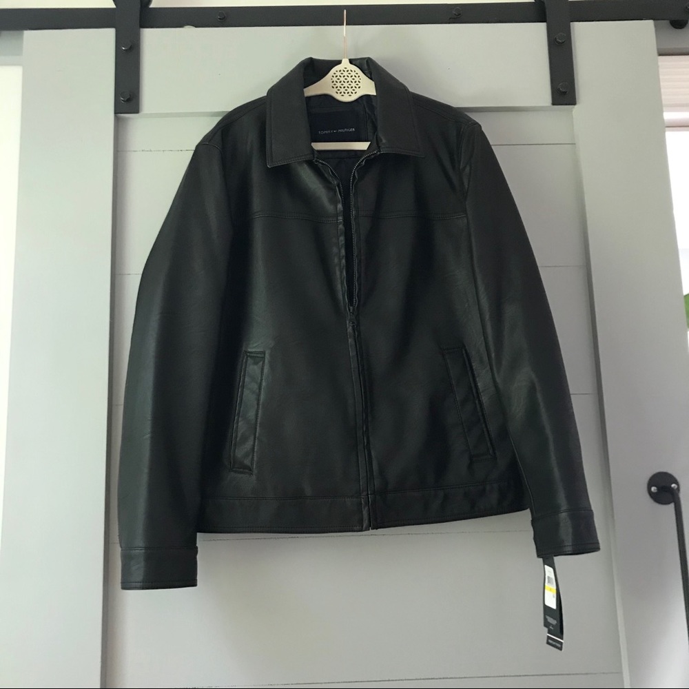 •Tommy Hilfiger Premium Finish Leather Look Jacket